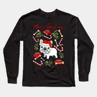 Merry Christmas Bulldog cute dog Seasons Greetings Tis The Season To Be Jolly Long Sleeve T-Shirt